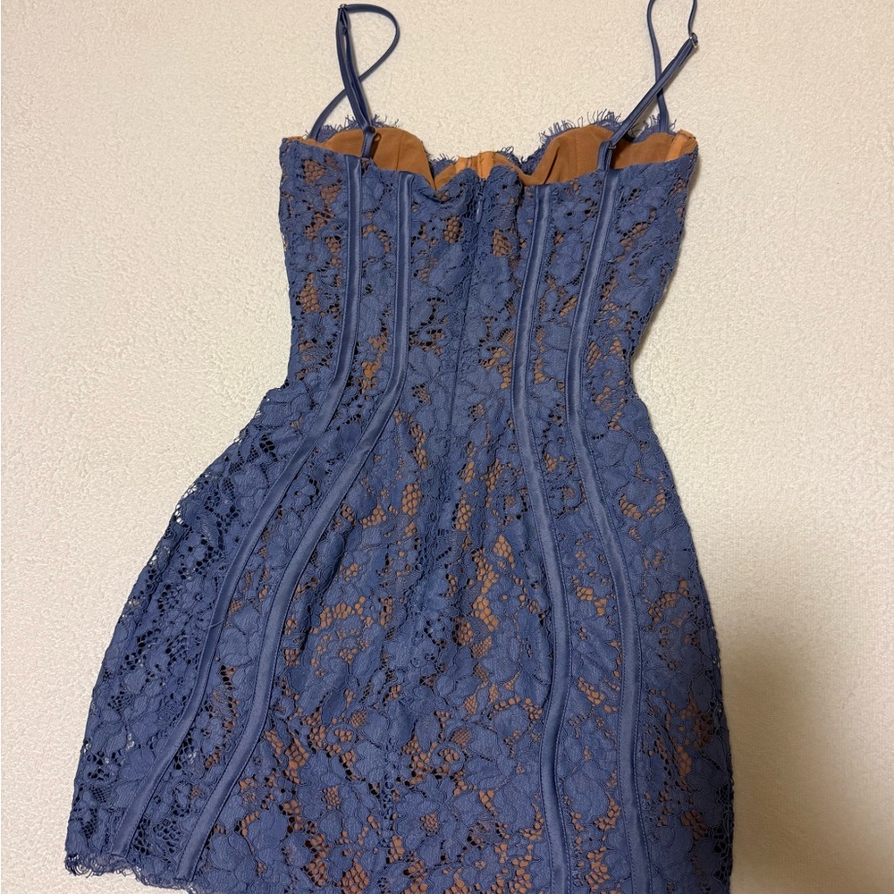 House of CB Lala Lavender Lace Mini Dress (XS) - Picture 7 of 13